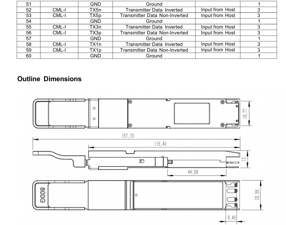 800G VR8 Multimode Hot-Plug Transceiver for InfiniBand NDR Fiber Optic Equipment and Performance Temperature 0°C to 70°C