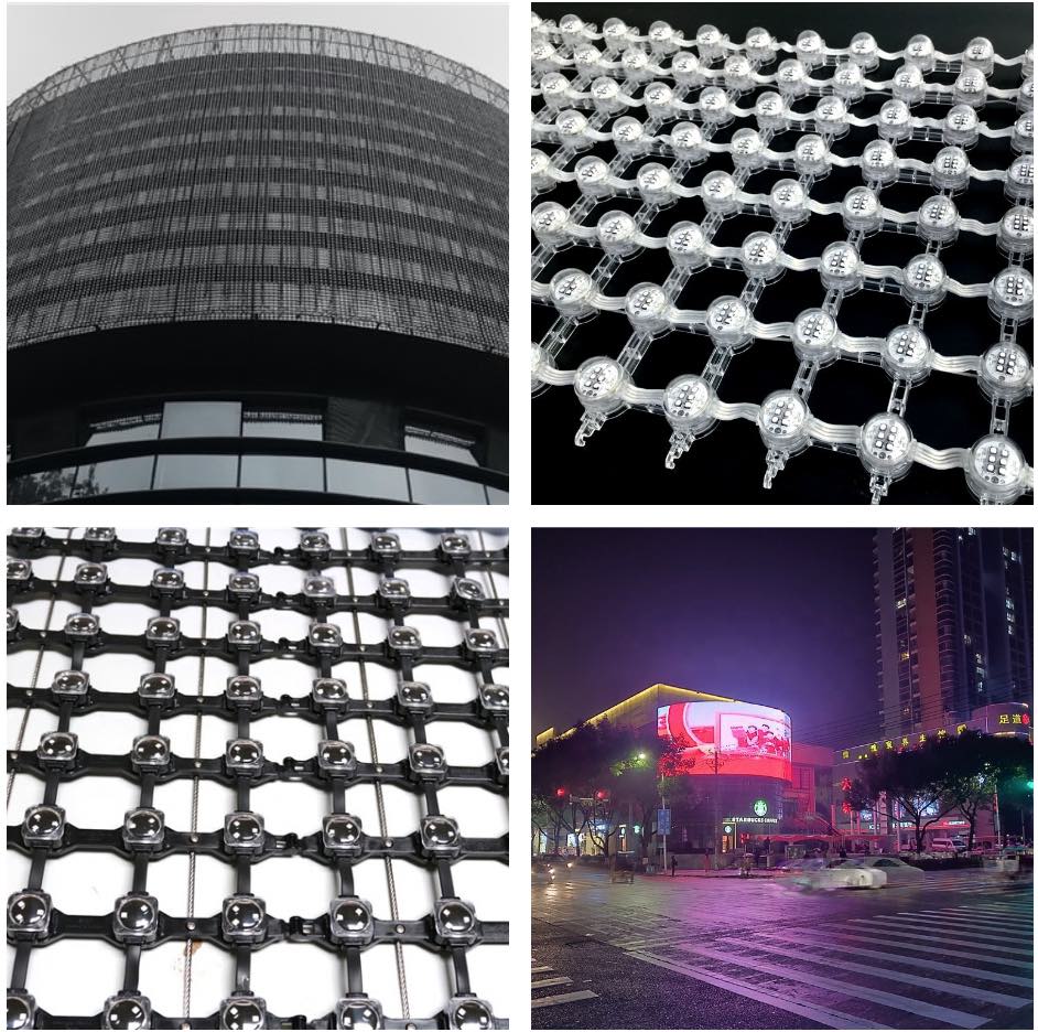 led mesh curtain p100mm