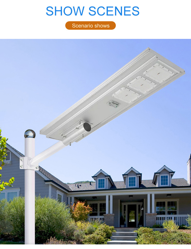 2 Heads 100 Watt Integrated LED Solar Street Light Factory 700x320x50mm