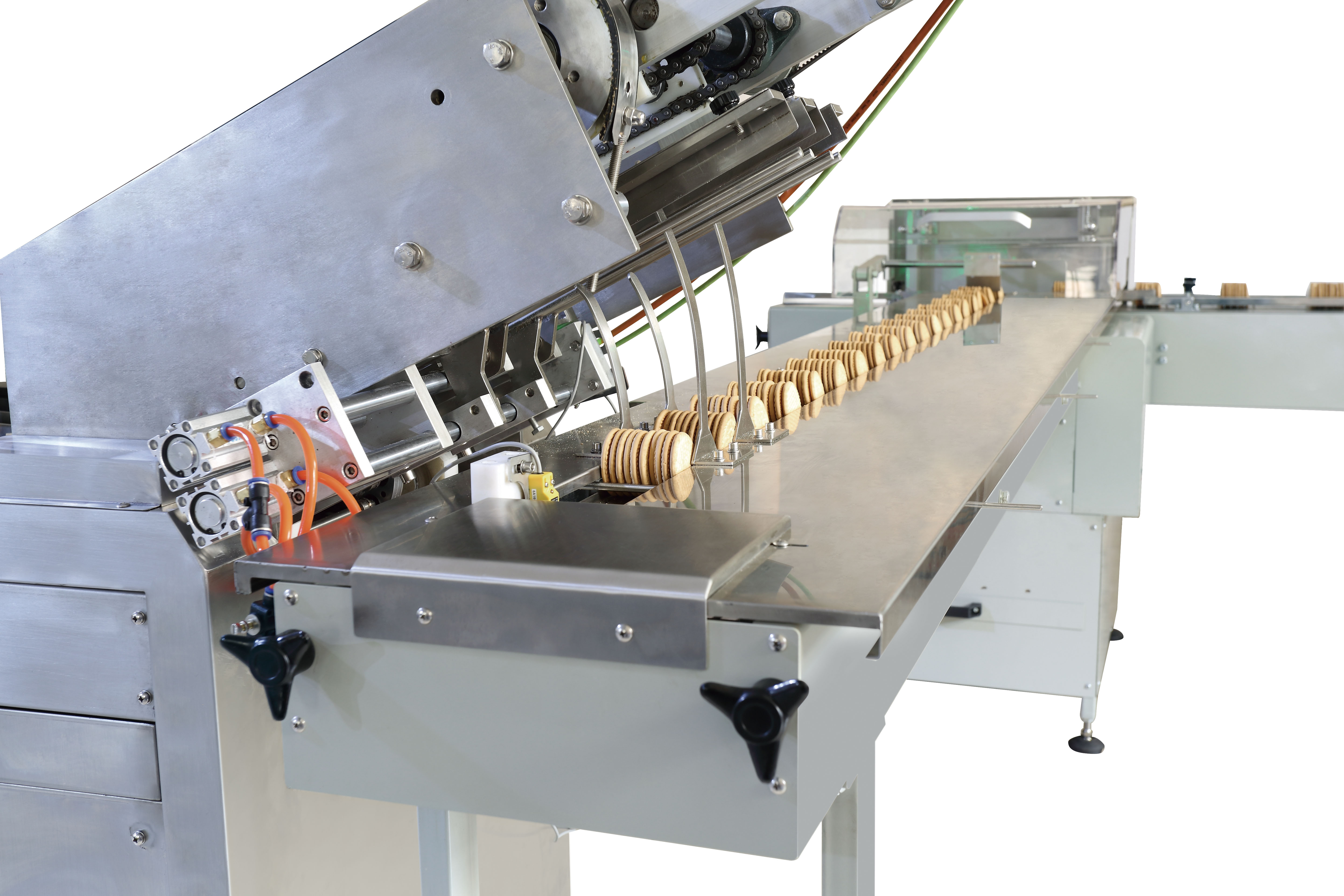 Two Lane Single Color Biscuit Cream Sandwiching Machine Schneider Electric
