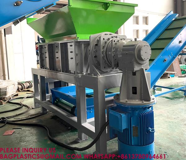 Plastic Bottle recycling, Plastics Shredder Balde Machine, Double Shaft Shredder