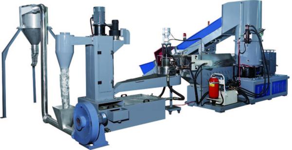 Industrial Small Scale Plastic Recycling Machine / Plastic Recycling Plant