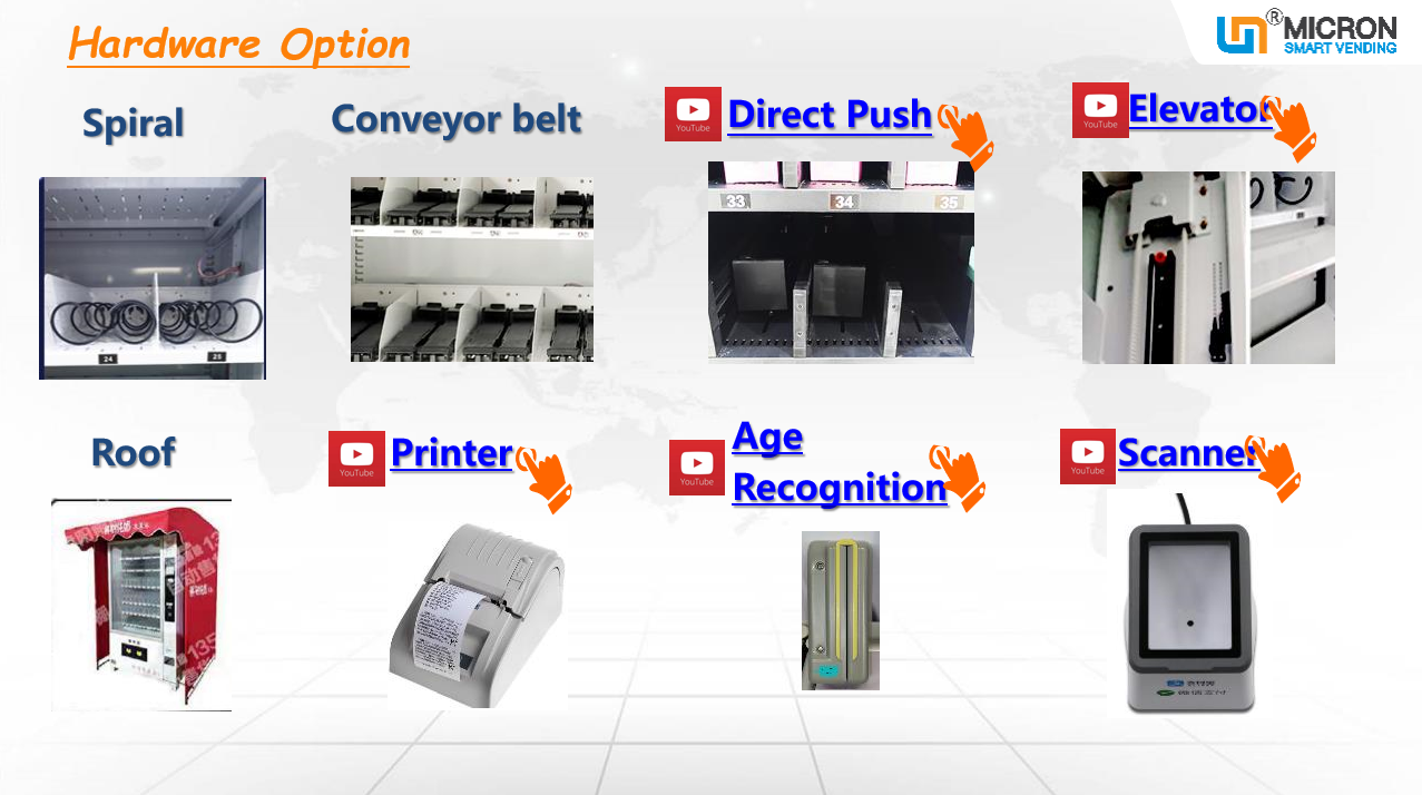 Bagged Rice Conveyor Vending Machine With LED Lighting Adjustable Height