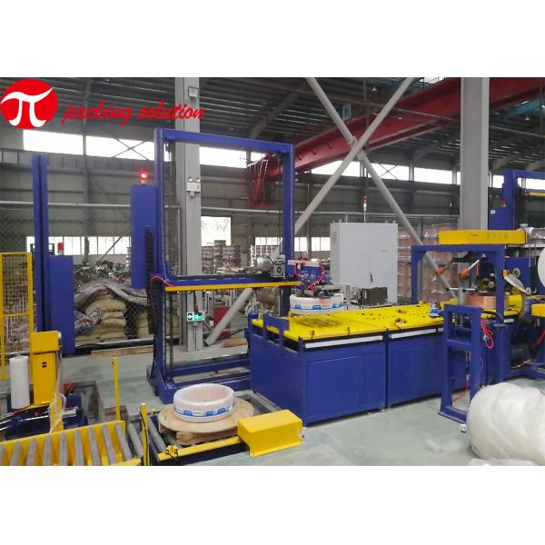 Vacuum Chuck Wire Coil Wrapping Machine Automatic Horizontal 800mm-1500mm OD