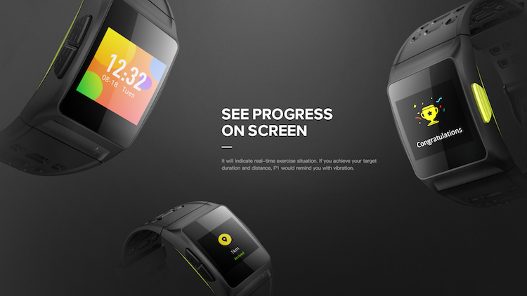 Bluetooth 1.3 Inch ECG Sensor Smartwatch
