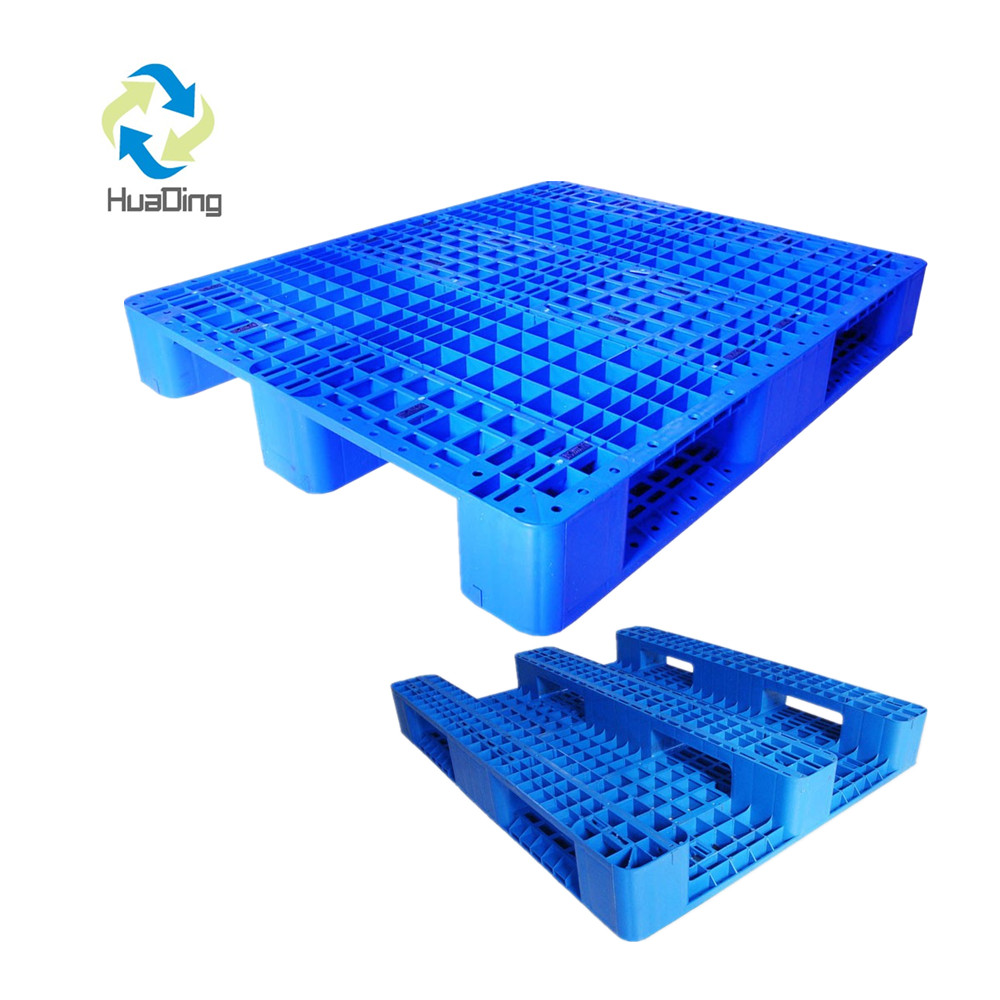 Pallet HDPE Heavy Duty Used Plastic Malaysia Export Size Made in China Eco-friendly Pallet Customer Logo Blue Single Faced 4-WAY