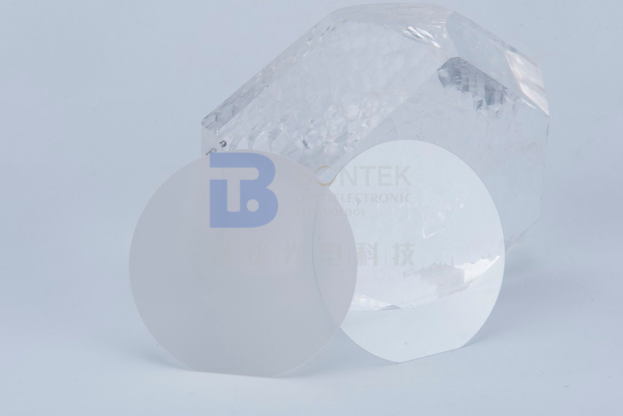 Φ100mm 0.5mm Single Crystal Quartz Wafer X-cut Y-cut for Pressure Sensor