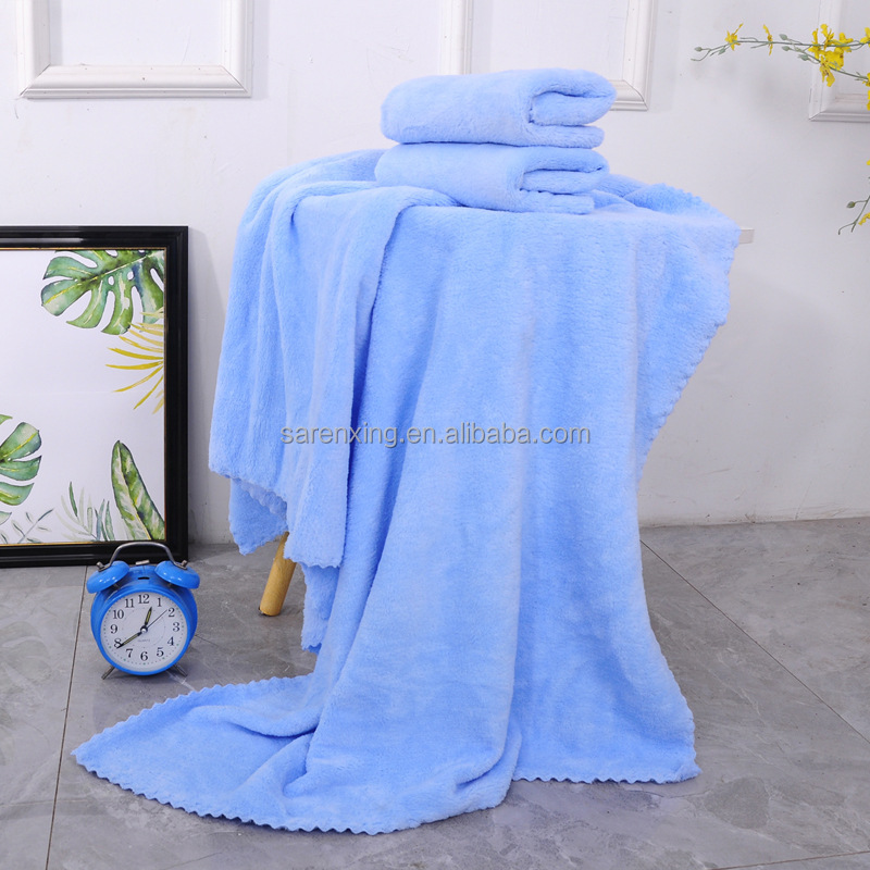 Deluxe Microfiber Bath Towel Sets Customized for Adults Luxury Hotel Gift Box Included