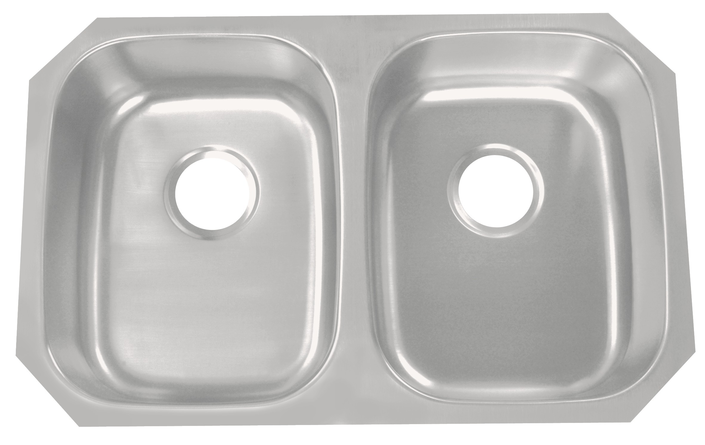 29 Inch Double Bowl Kitchen Sink With 15 Mm Radius Curved Corners