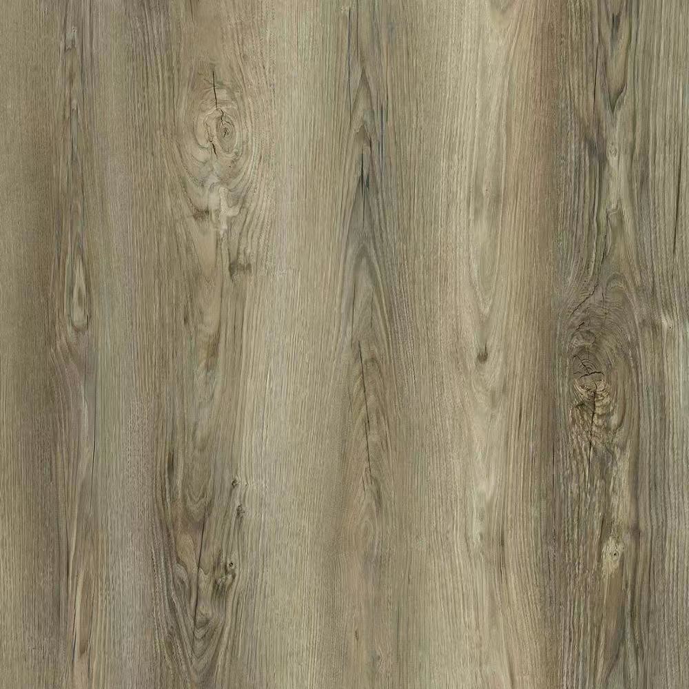 5mm Faux Wood Grain Flooring Cork Backed Interlocking SPC Luxury Vinyl Plank