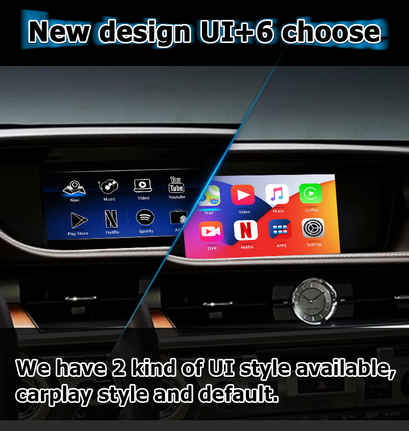 ES250 ES350 ES300h Lexus Video Interface Android auto carplay Navigation Box optional carplay and android auto