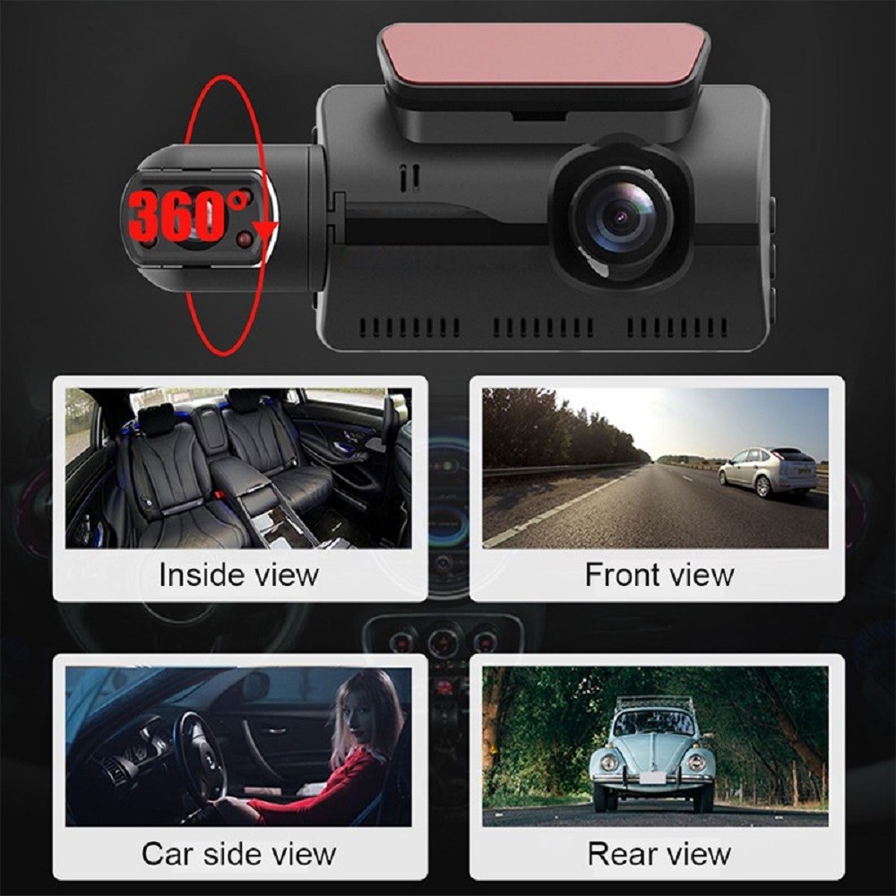 2 Lens Video GPS DVR Camera Car Camcorder Night Vision Loop Recording FHD1080P