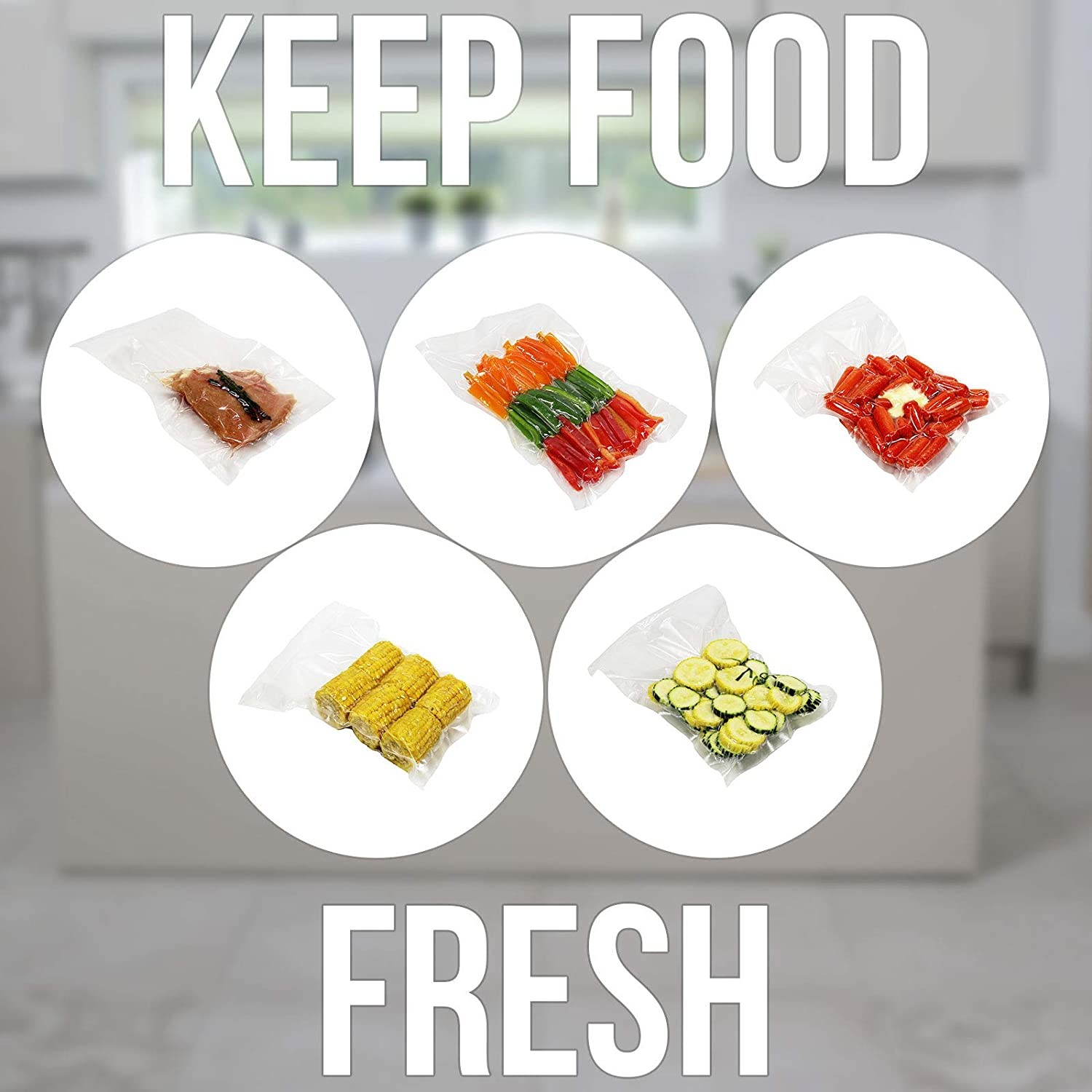 38 X 25cm Laminated 3 Side Sealed Printed For Meat Packaging Bags