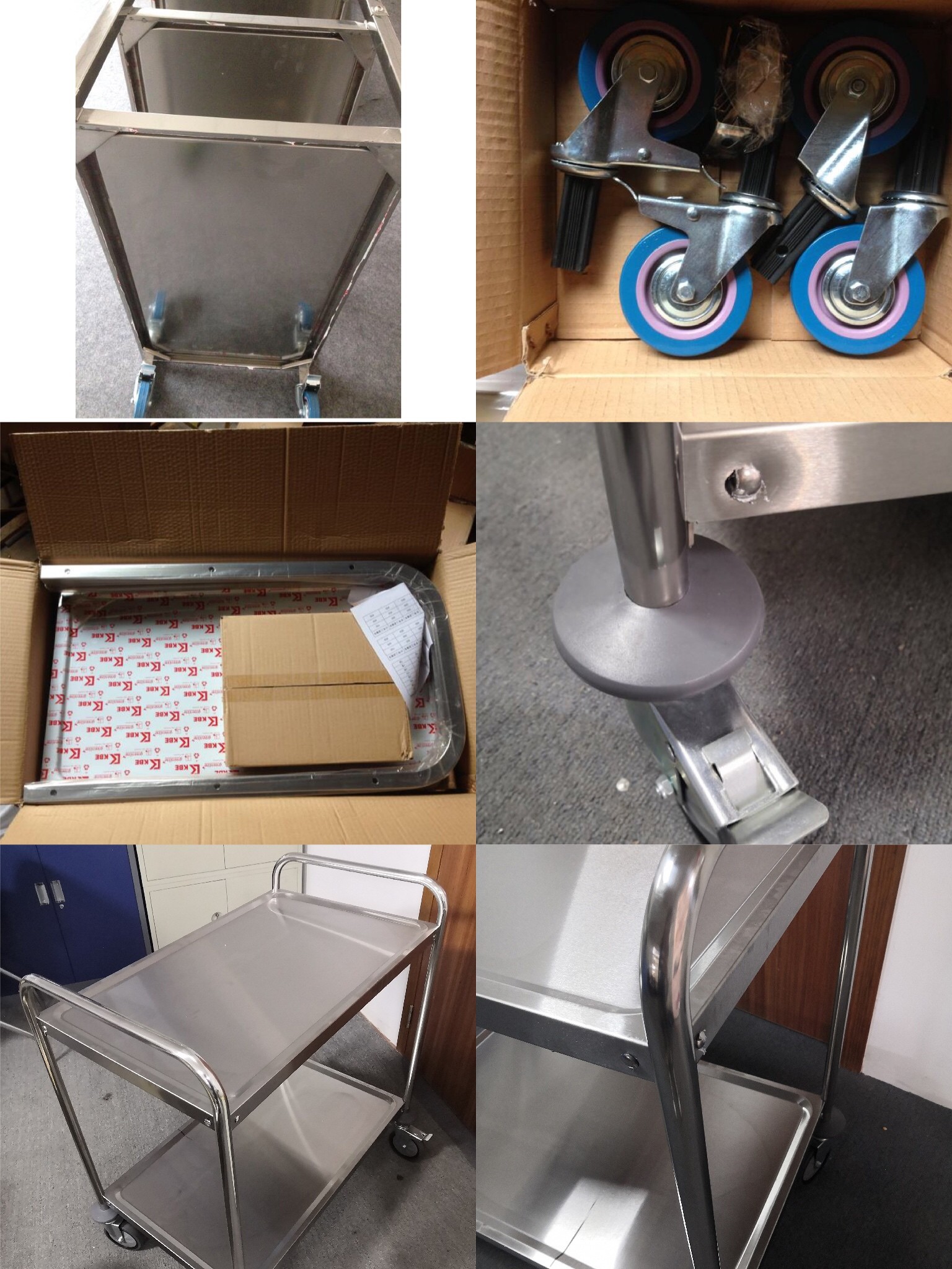 Restaurant Mobile Bakery Rack Trolley With SS Hot Pot Cart Or Dining Cart