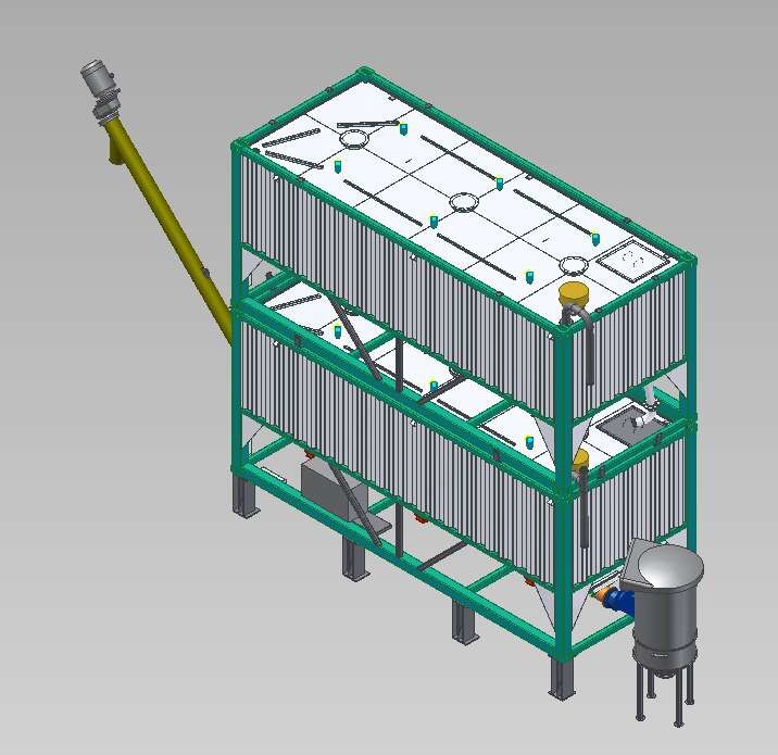 Portable Horizontal Cement Silo Pressure Safety Valve Batching Plant Cement Silo Low Profile Cement Silo