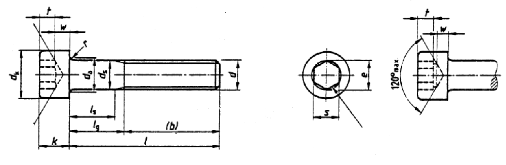 stainless steel hex socket head cap screw DIN912 allen bolt