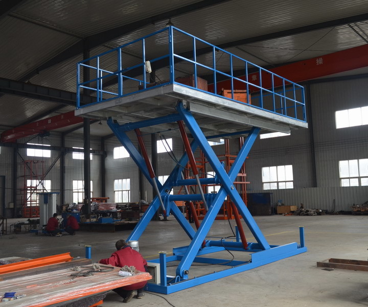 5T 3M Electric Vertical Car Elevator Hydraulic Scissor Car Lift For Garage