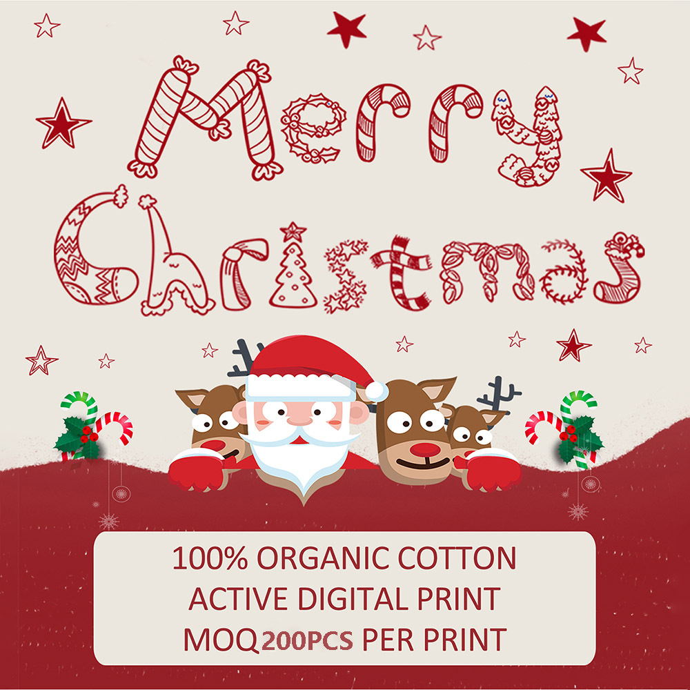 girls printing dress baby christmas red frock A-line dress christmas sets