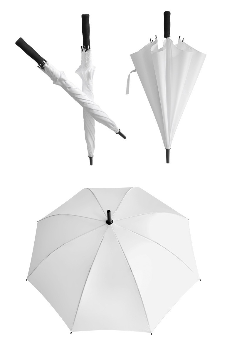 DIY Logo Promotional Sublimation Umbrella Blanks White Color Customized