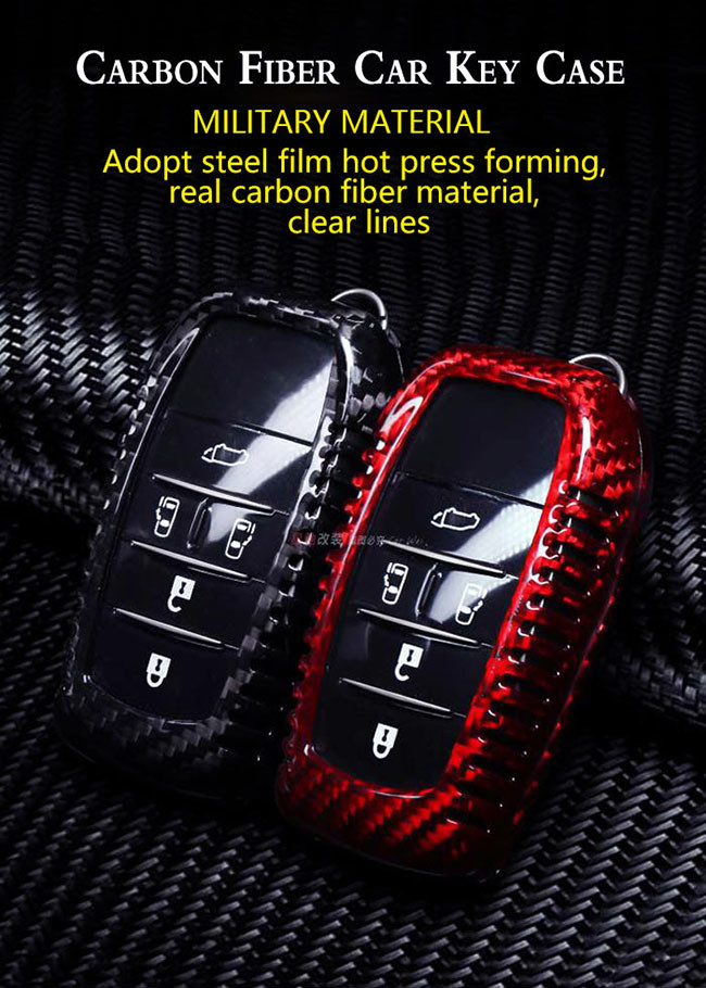3K Low Flammability Alphard Carbon Fiber Car Key Case