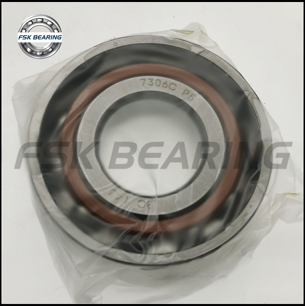 7306C P5 Single Row Angular Contact Ball Bearing 30*72*19 mm ABEC-5