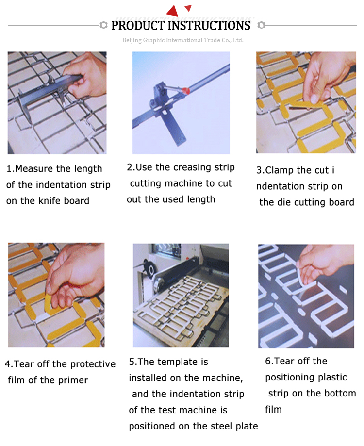 0.4mm Channel Height 1.5mm Channel Width Die Cutting Channel Plastic Creasing Matrix in Coil