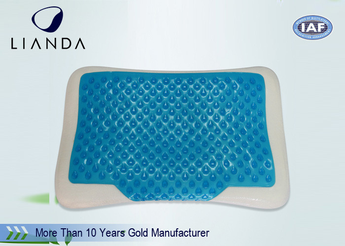 Bamboo Fiber Memory Foam Sleep Pillow With Cool Gel , Lux Living Gel Pillow