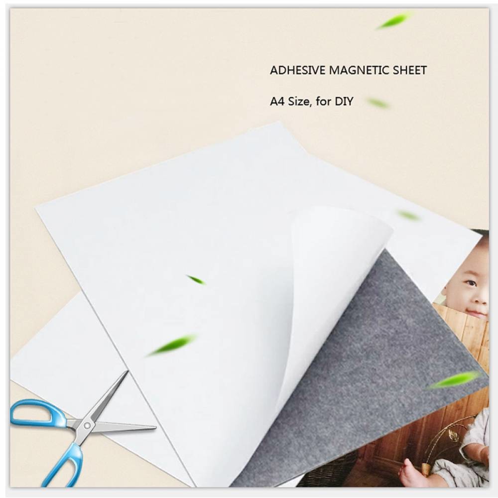 A4 Adhesive Magnetic Sheet Custom Size Flexible Magnet Material