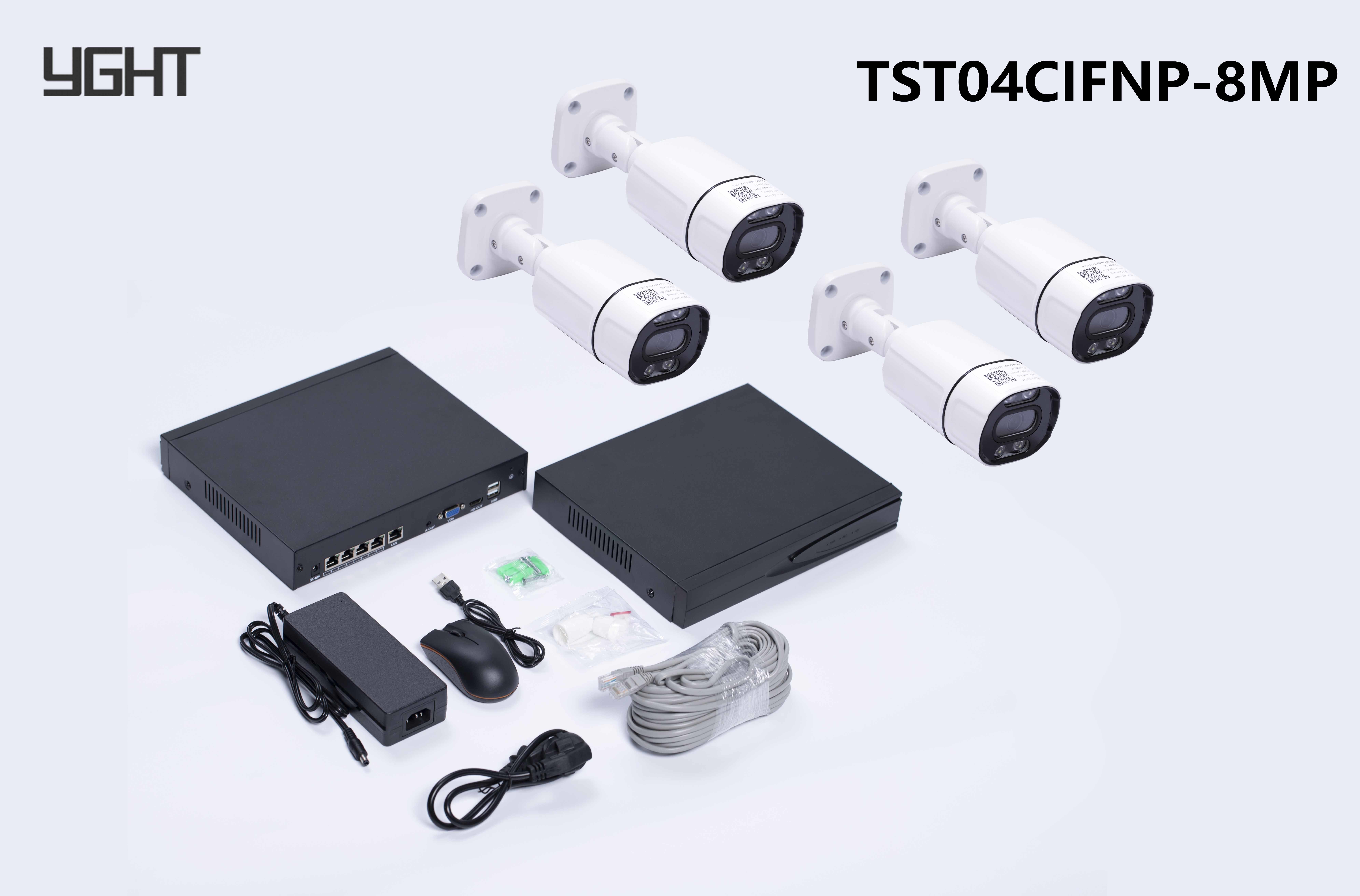 8MP 4CH Supraveghere POE Camera Kit Security System 4K UHD AI Powered