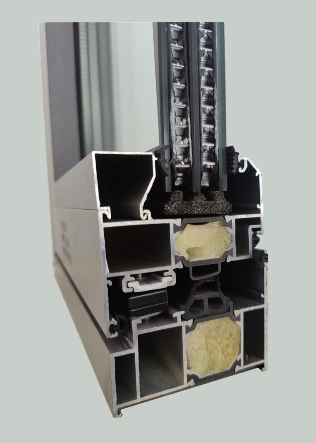 Aluminum Guide Rail Broken Bridge Structure Glass Window Frame High Temperature Resistant Profile