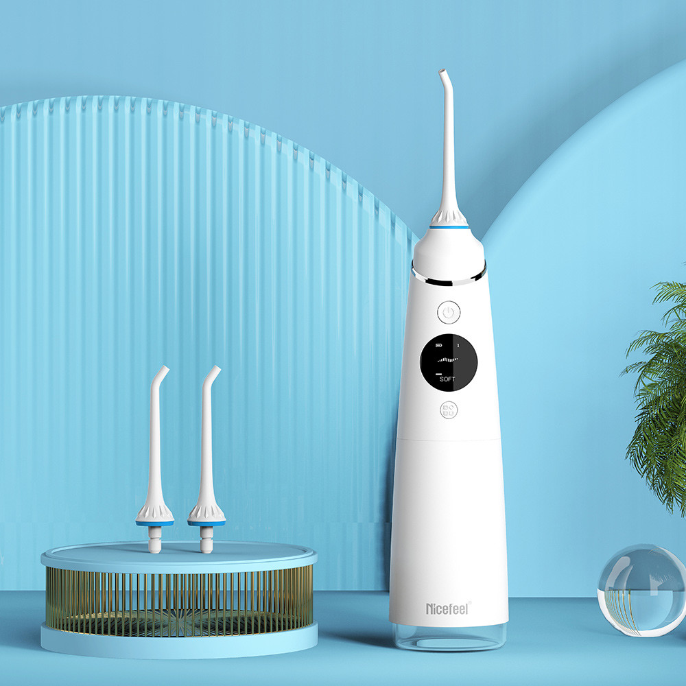 OLED 300ml Countertop Water Flosser , 5 Working Modes Water Jet Dental Flosser