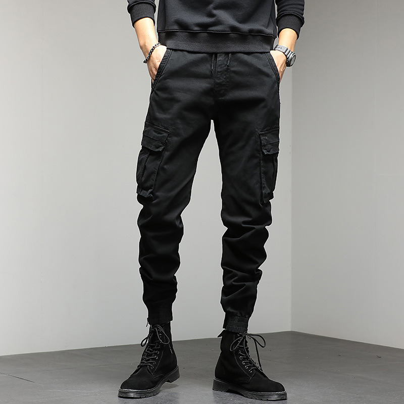 Casual Flared Jogger Track Pants Patchwork Mens Stacked Flare Sweatpants for Men