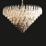 Smoky Diamond Shaped Crystal Chandelier Ceiling Light E14 High Brightness