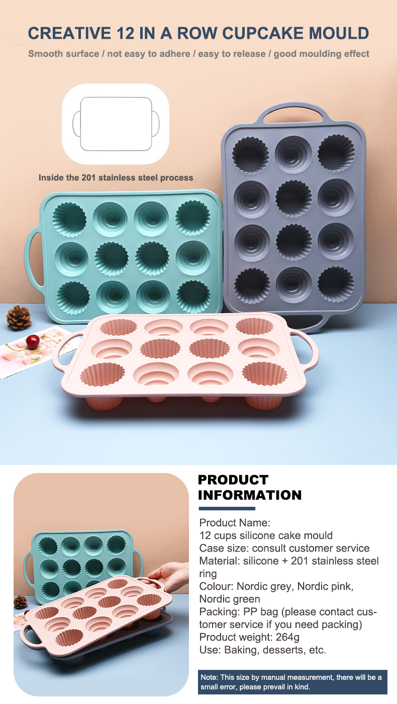 Easy Release Versatile 12 Cavity Silicone Cake Mould