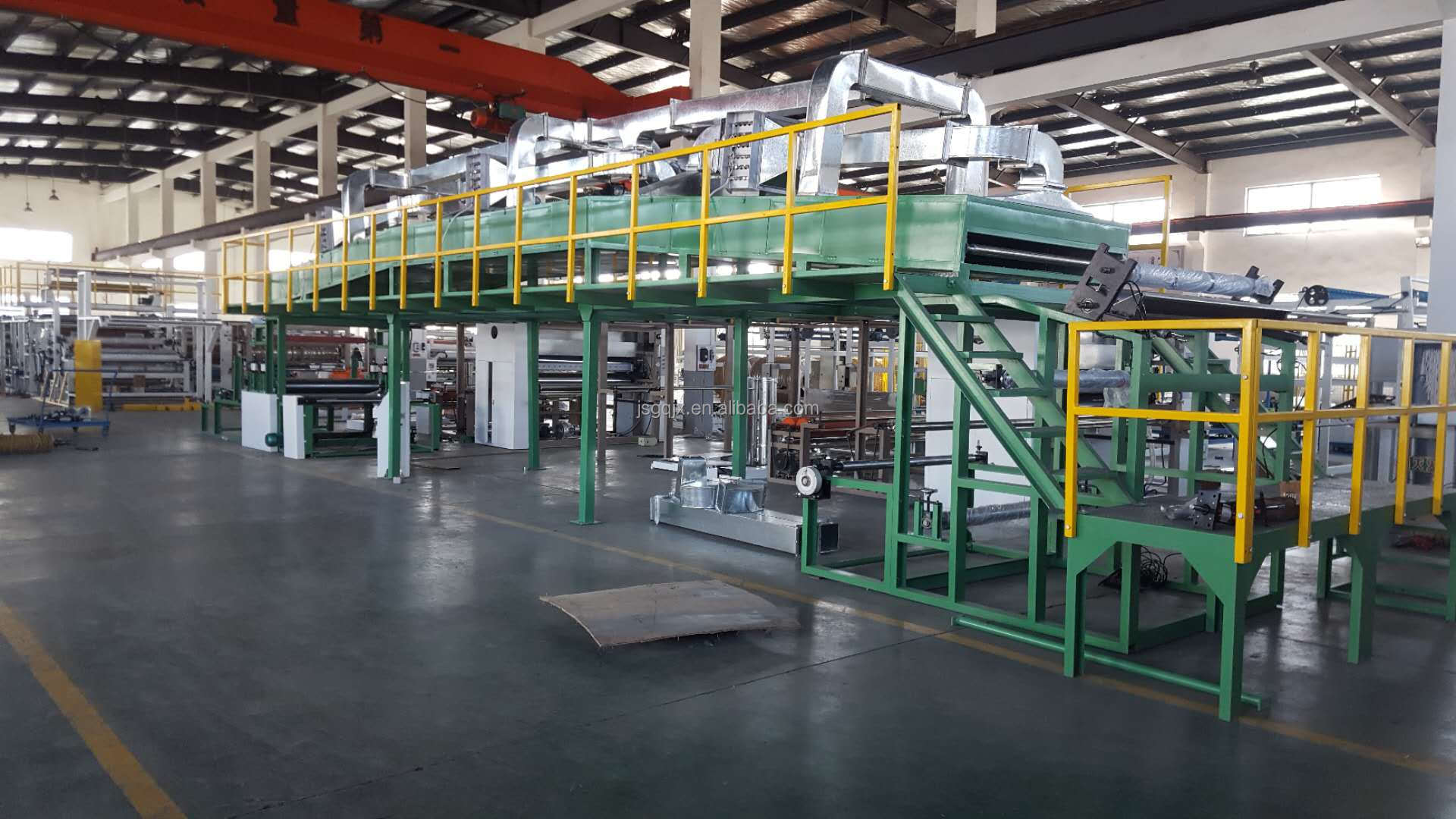 18500mm*3000mm*4550mm Clothing BOPP PET Film Laminating Machine with Water Based Glue