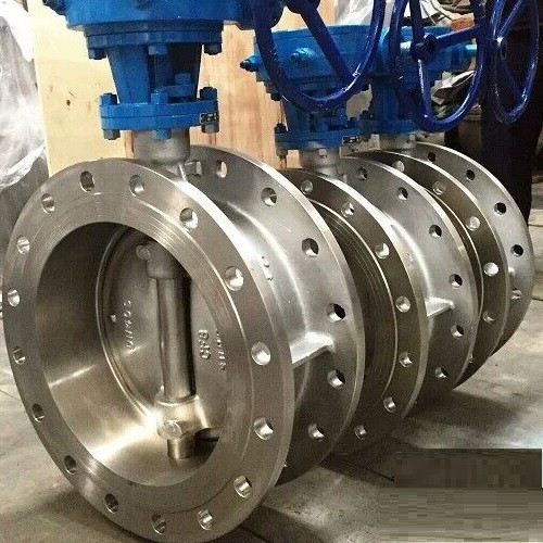 DoubleTriple Eccentric Offset Flanged Butterfly Valves Manual Gearbox Electric Pneumatic PN16 25 40 Cast Steel Ductile