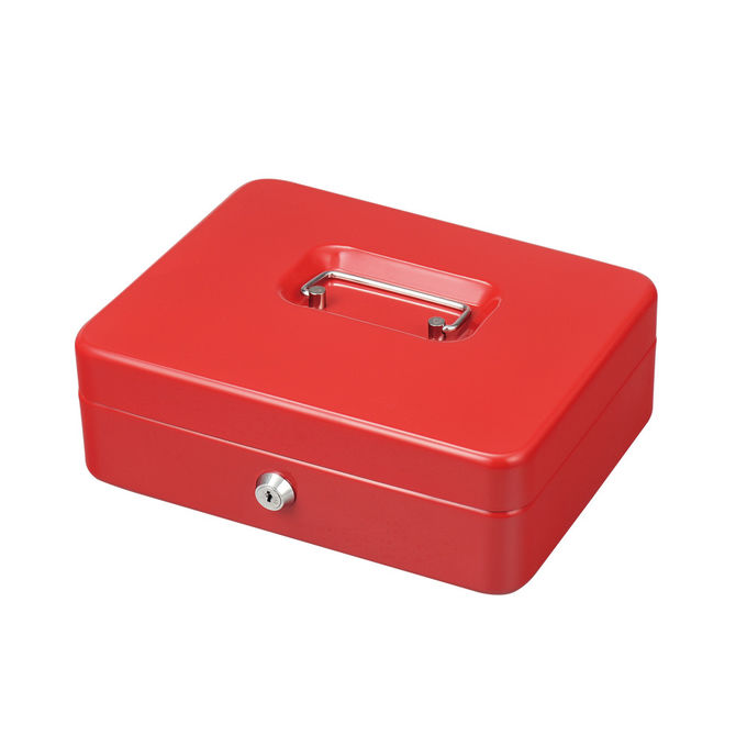 Coin Saving Money Bank Box , Solid Steel Construction Cash Storage Box