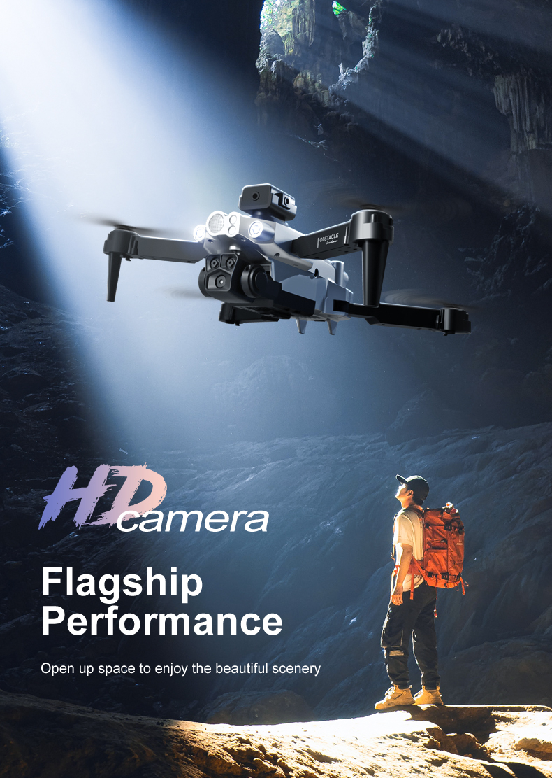 Portable 4k Drone Professional with 3 Camera Wide Angle Optical Flow Localization 360 Obstacle Avoidance Quadcopter