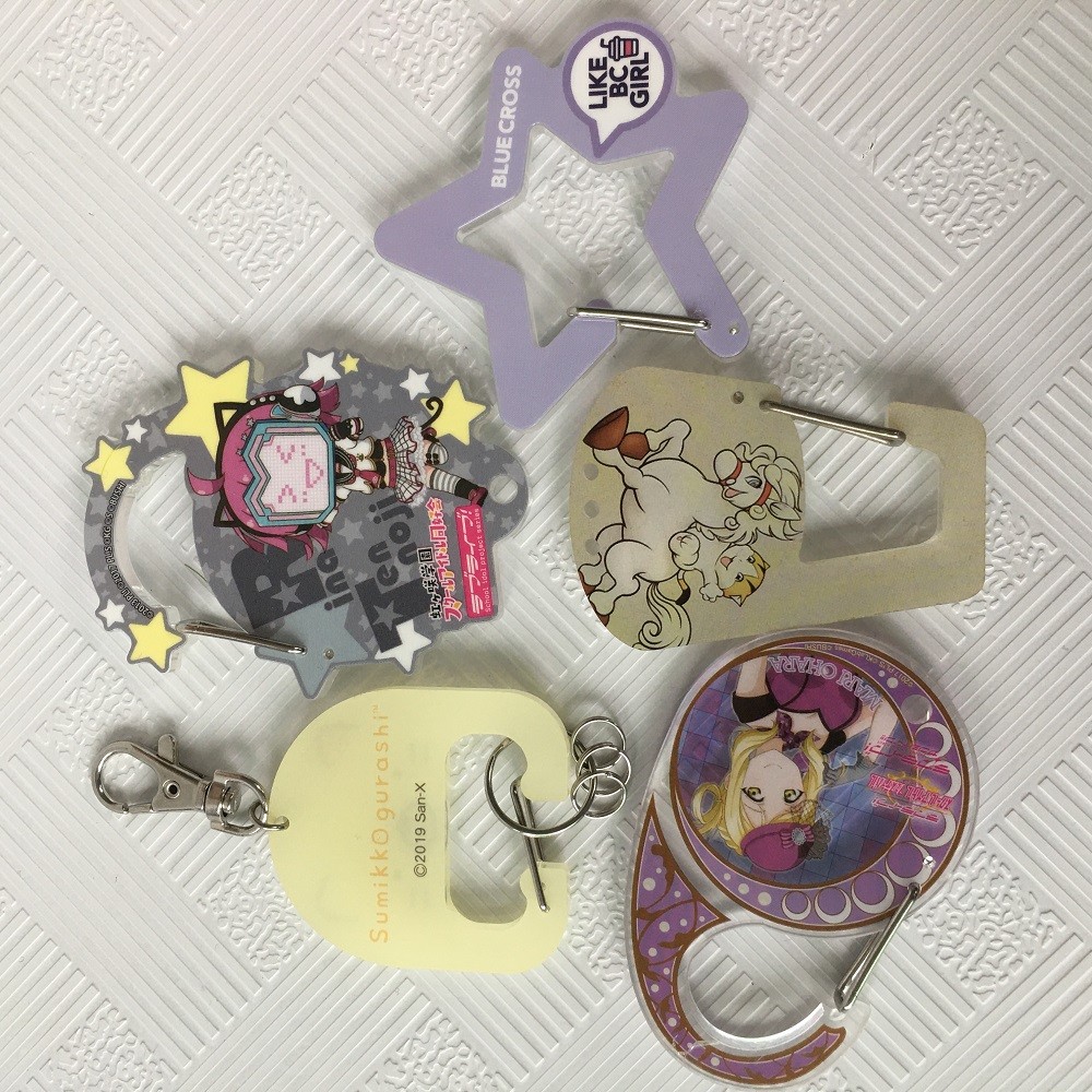 CMYK Printed Rock Climbing Buckle Anime Small Carabiner Keychain