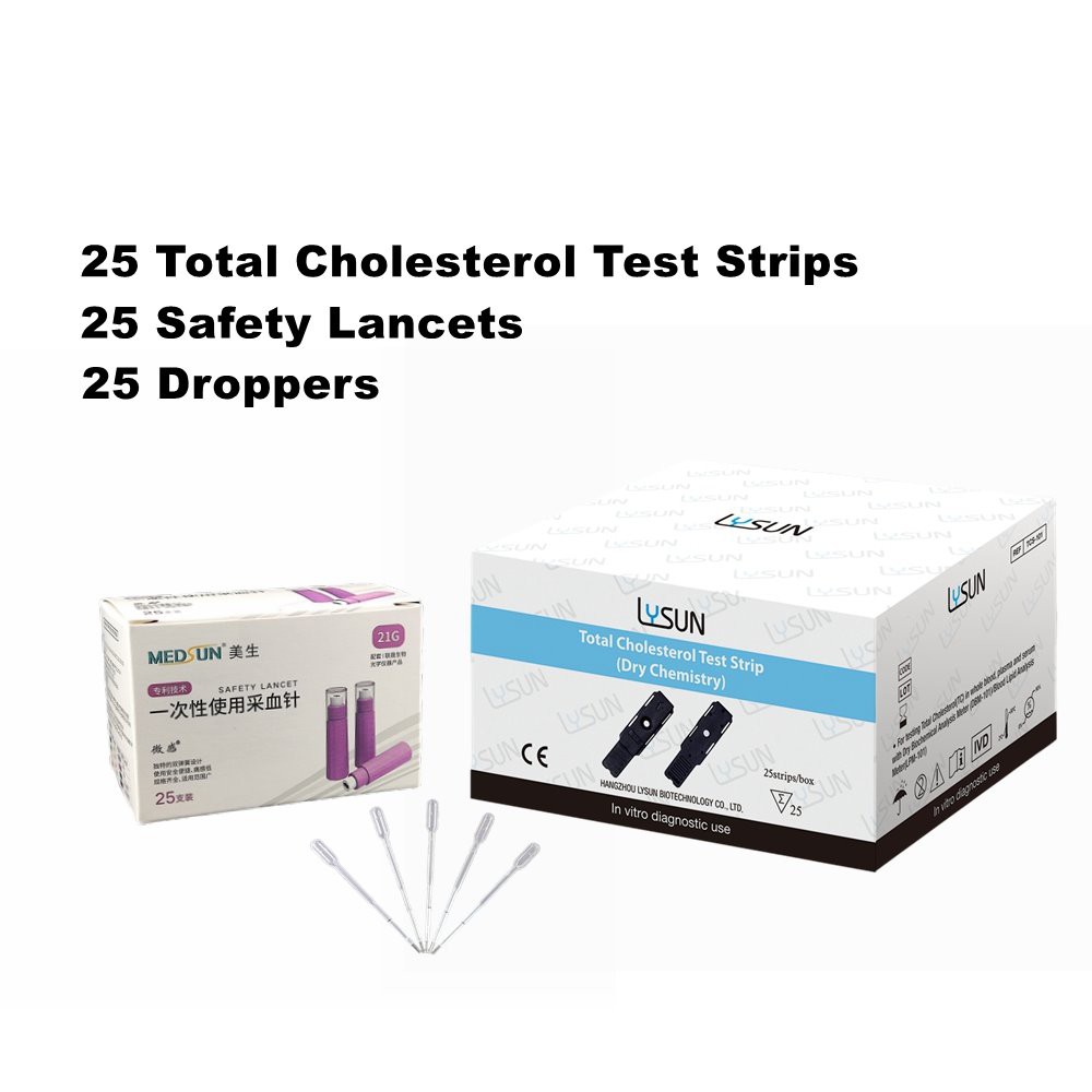 LYSUN CE 6 in 1 TC/TG/HDL/UR/UA/CR Dry Biochemical Analysis Meter For Cholesterol