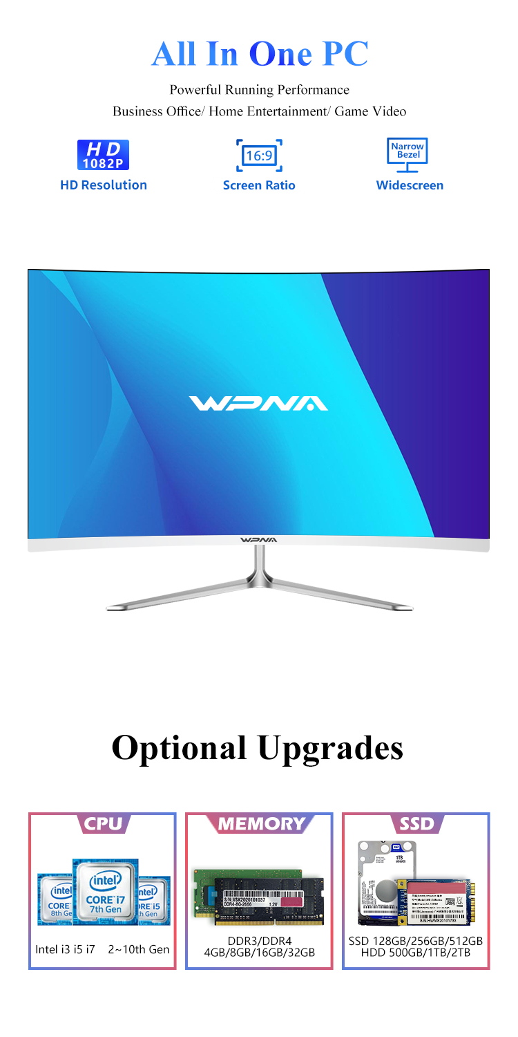 23.6inch Curved Screen Gaming Laptop with Windows 10 Operating System and Core Graphics