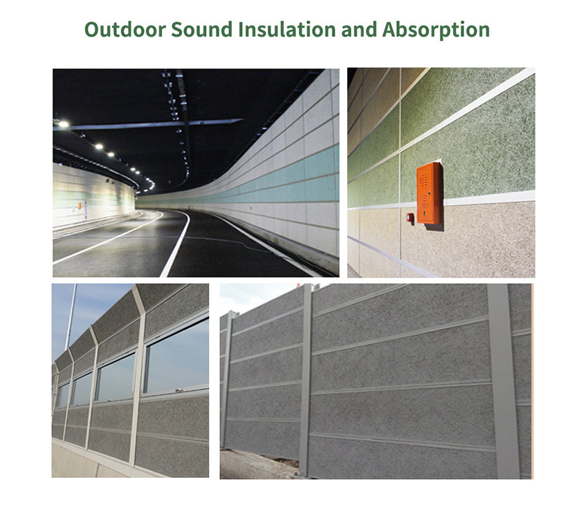 Sound Absorption Building Materials Light Grey Painted Wood Wool Acoustic Panel For Office