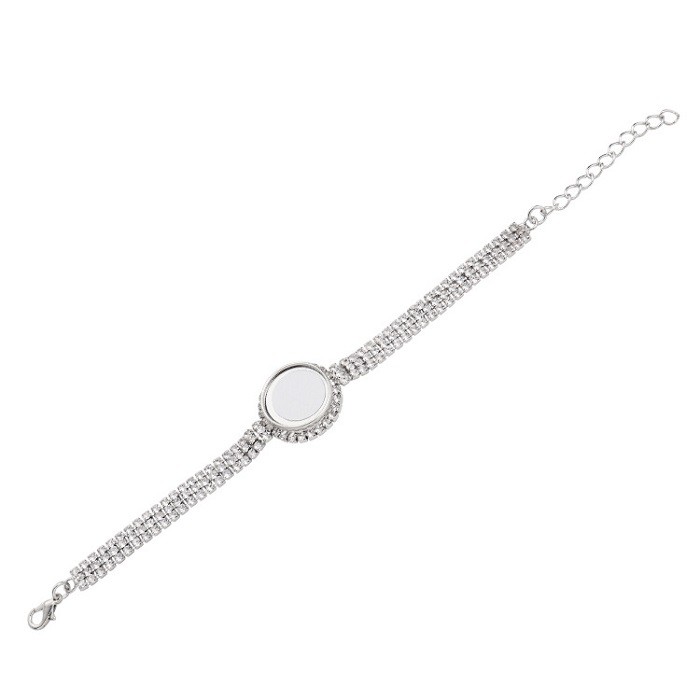Ins Style Sublimation Diamond Bracelet With Metal Insert Custom Hand Chain For Sublimation Heat Transfer Printing