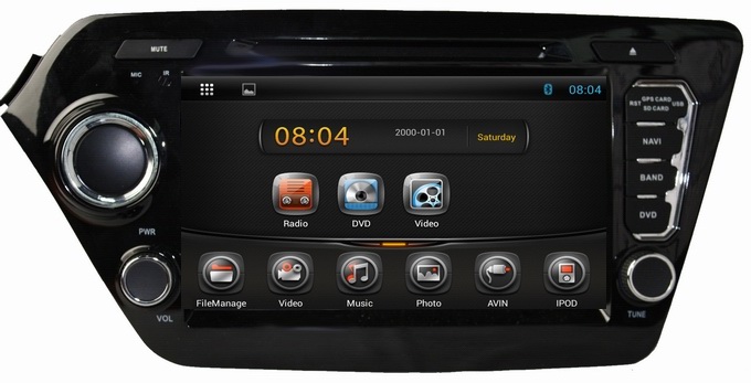 Ouchuangbo Car GPS 3G Wifi Navi DVD Radio Player for Kia K2 /RIO 2011-2012 Pure Android 4.2 System OCB-8044C