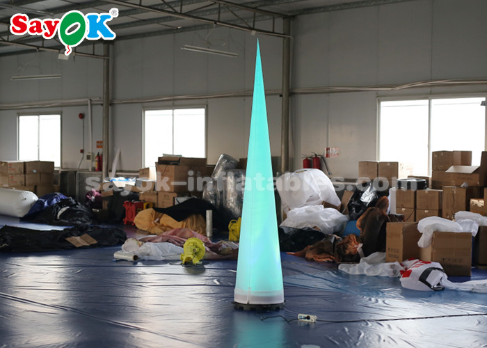 Portable Inflatable Lighting Decoration Column Lighting Cone White Fabric