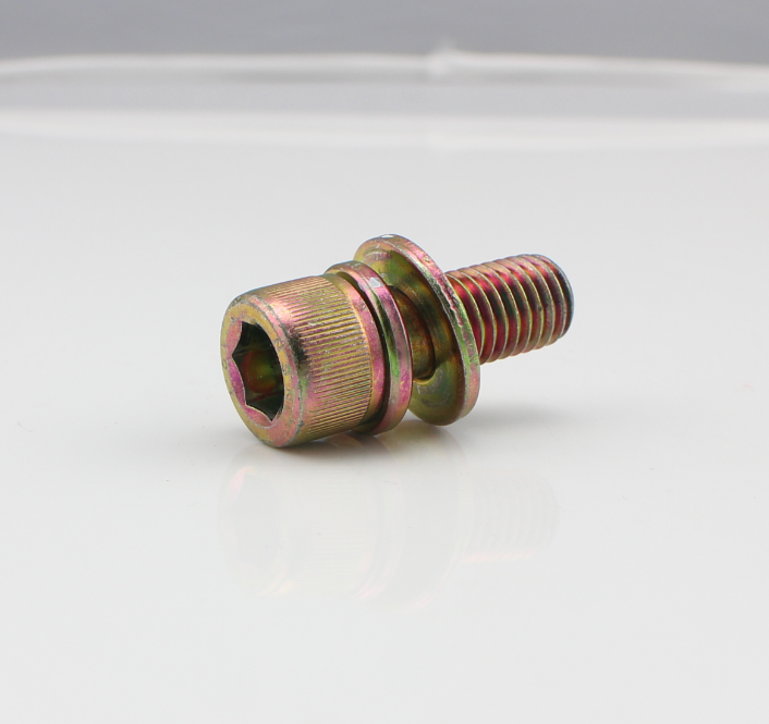 Hex Socket Head Color Zinc Plated Sems Screw With Captive Washer