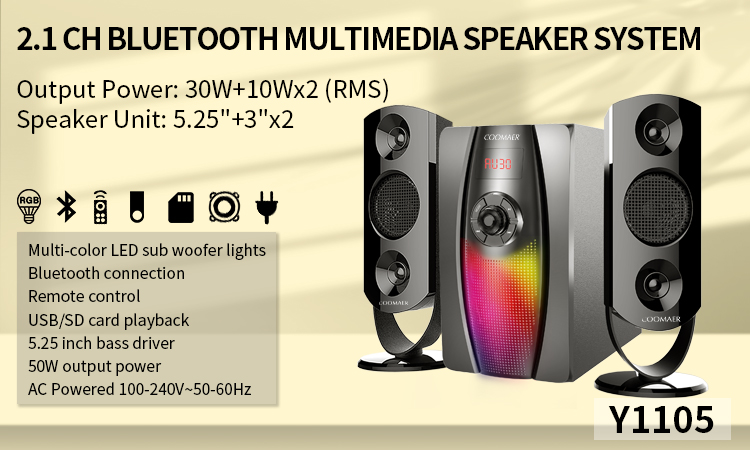 Intelligent Personal Assistant None Active Wofer Home Theatre 2.1 Channel Speaker System for Computer