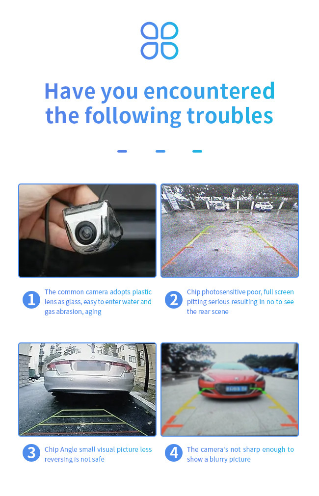 HD Reverse Parking Camera 170 Degree Large Angle Video Dashcam Reversing Camera CCD