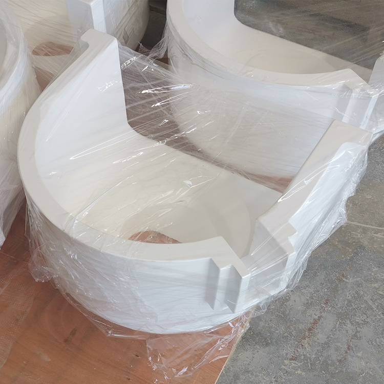 High Al2O3 and SiO2 Content % Quartz Ceramic Pieces for Float Glass Kiln Gate Bricks