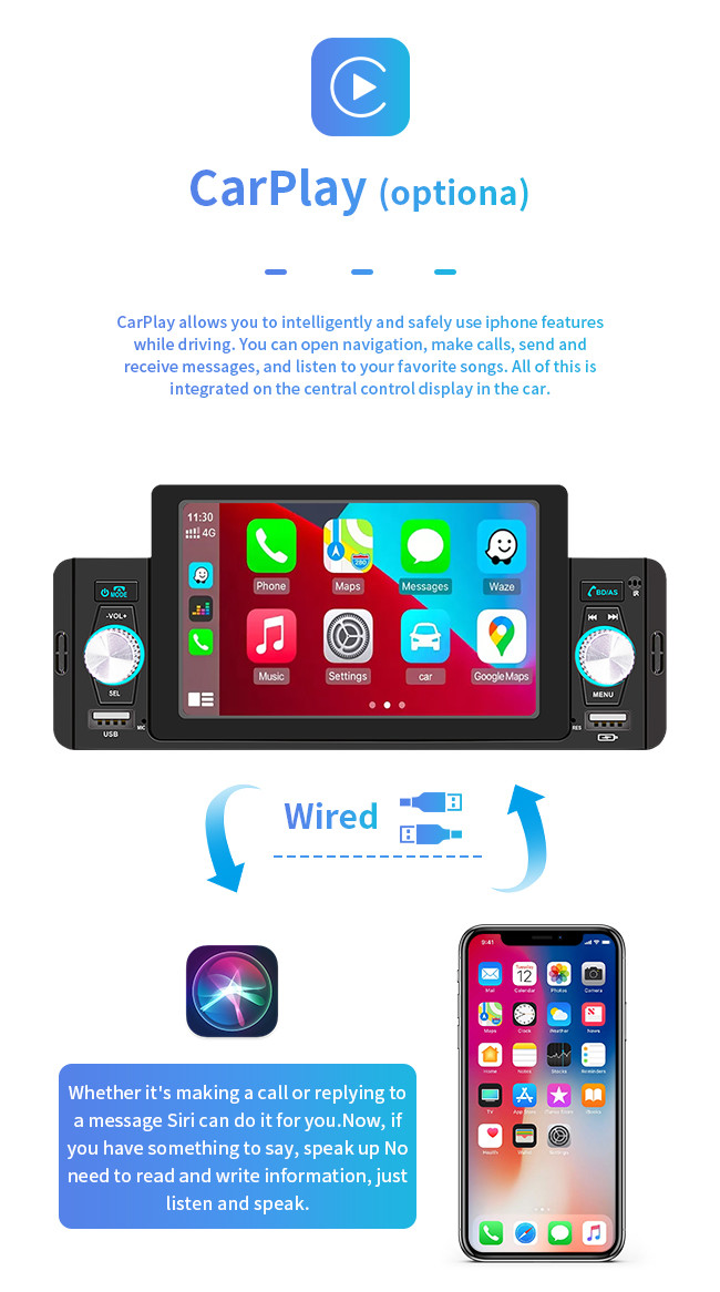 Bluetooth Music Android Car Mount Tablet 1 DIN 5 Inch Screen